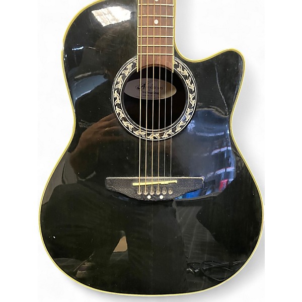 Used Ovation AE227 Black Acoustic Electric Guitar