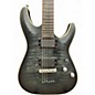 Used Schecter Guitar Research C1 Platinum Trans Black Solid Body Electric Guitar