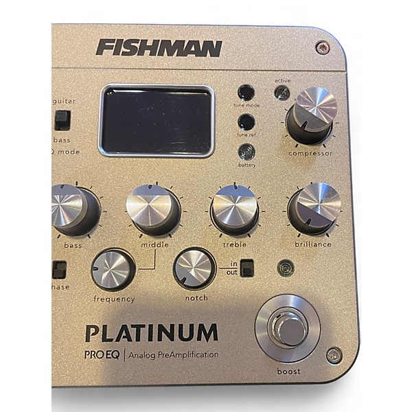 Used Fishman PROPLT101 Platinum EQ Pre With DI Acoustic Guitar Pickup