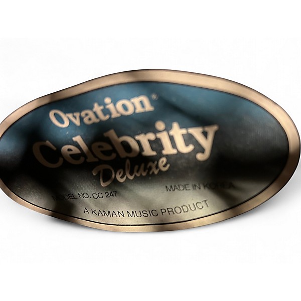 Used Ovation CC247 CELEBRITY DELUXE NATURAL WALNUT Acoustic Guitar