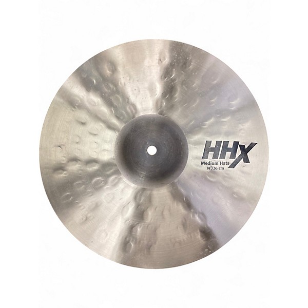 Used SABIAN 14in HHX Medium Hi Hat Top Sizzle Bottom Cymbal