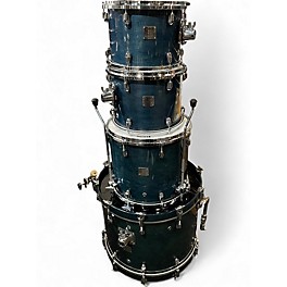 Used Yamaha 4 Piece Maple Custom Absolute Sea Blue Drum Kit