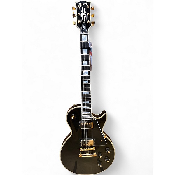 Vintage 2024 Gibson '68 Les Paul Custom Ebony Solid Body Electric Guitar