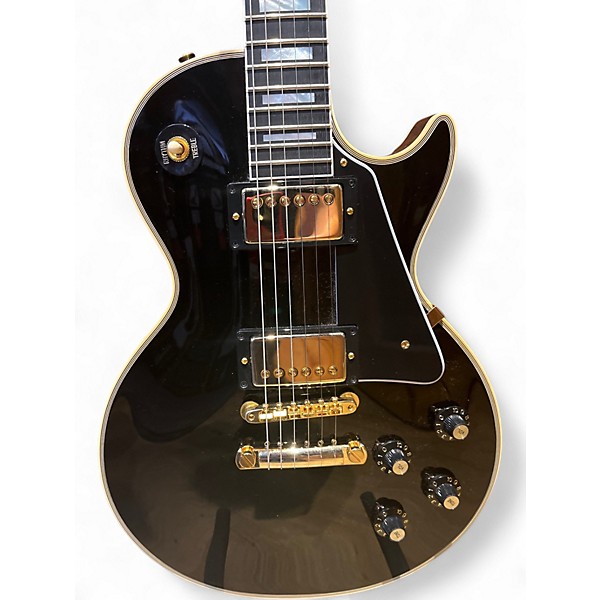 Vintage 2024 Gibson '68 Les Paul Custom Ebony Solid Body Electric Guitar