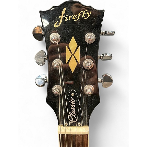 Used Firefly CLASSIC LP STYLE CHARCOAL FLAME  Solid Body Electric Guitar