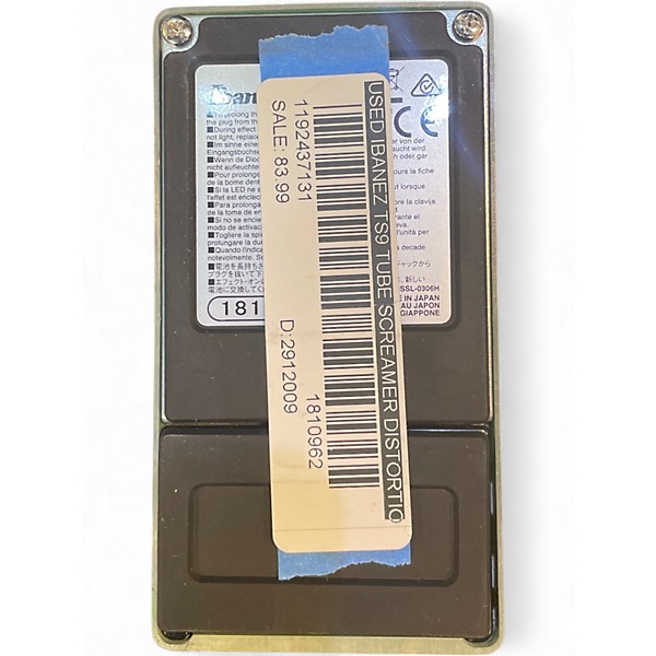 Used Ibanez TS9 Tube Screamer Distortion Effect Pedal