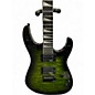 Used Jackson JS Series Dinky JS20 DKQ 2PT Transparent Green Solid Body Electric Guitar