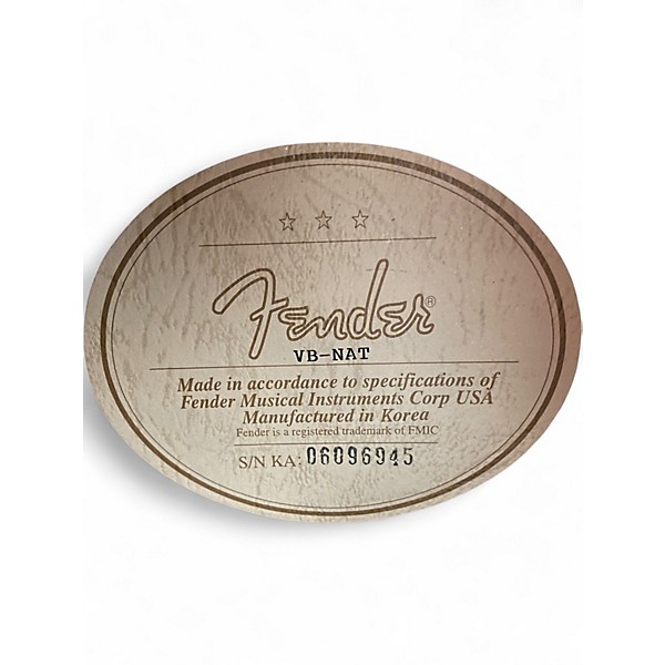 Used 2008 Fender Victor Bailey VB Natural Acoustic Bass Guitar