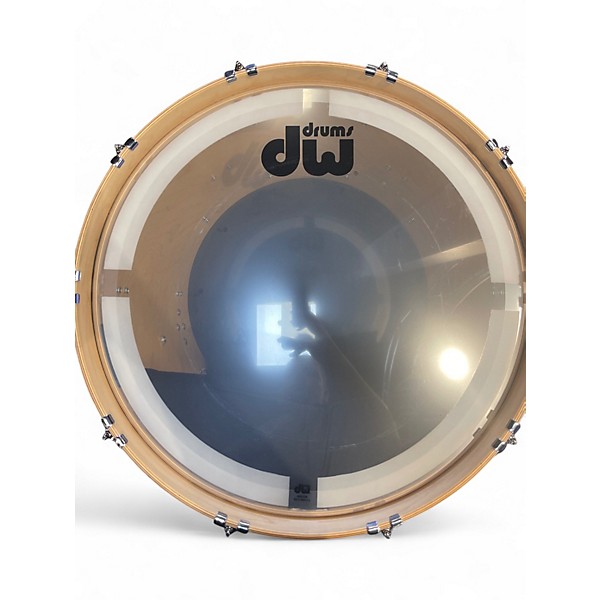 Used DW 22in Performance Series Bass Drum Gold Sparkle Drum