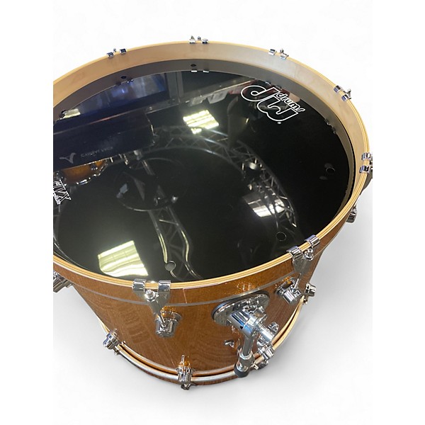 Used DW 22in Performance Series Bass Drum Gold Sparkle Drum