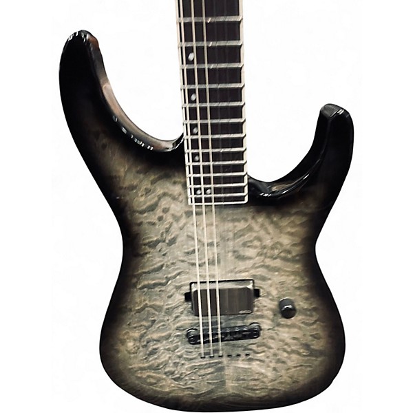 Used ESP LTD M-1001 QUILTED GRAY  Solid Body Electric Guitar