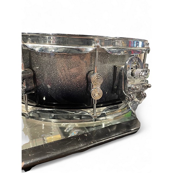 Used PDP by DW 5X14 Concept Series Snare Black with Silver Pinstripes Drum