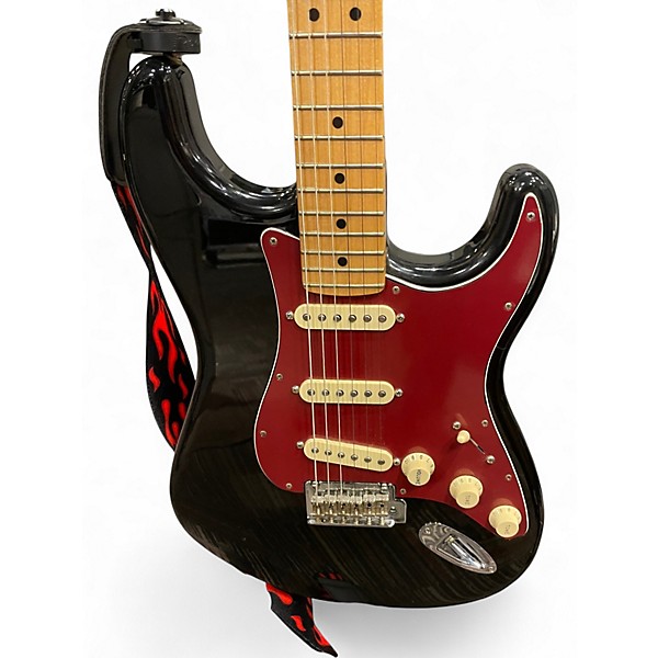 Used Fender Player Stratocaster Black Solid Body Electric Guitar