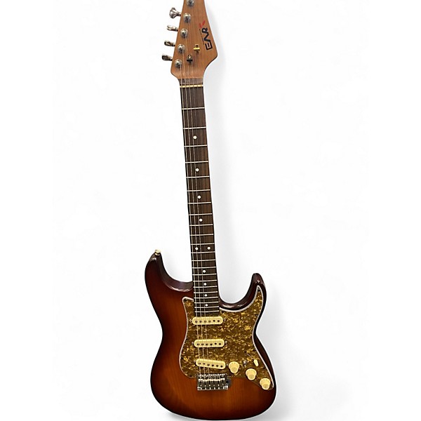 Used Eart Strat Style Brown Sunburst Solid Body Electric Guitar