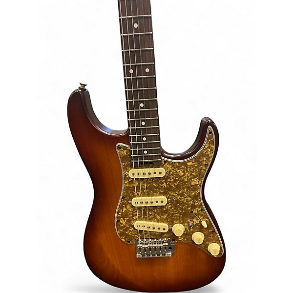 Used Eart Strat Style Brown Sunburst Solid Body Electric Guitar