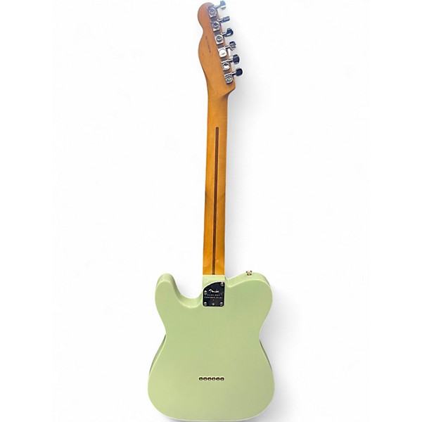 Used Fender american professional II telecaster thinline transparent surf green Hollow Body Electric Guitar