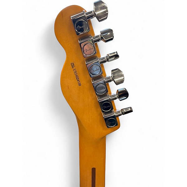 Used Fender american professional II telecaster thinline transparent surf green Hollow Body Electric Guitar