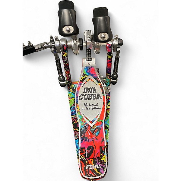 Used TAMA HP900PWMPR LIMITED EDITION PSYCHEDELIC  RAINBOW IRON COBRA Double Bass Drum Pedal