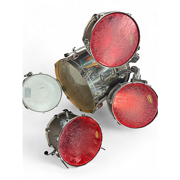 Used 2020 Pearl 5 Piece VISION Metallic Silver Drum Kit