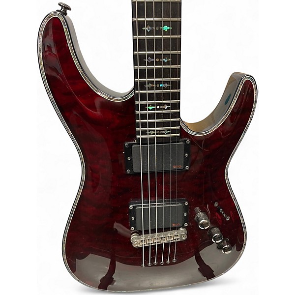 Used Schecter Guitar Research Hellraiser C1 ACTIVE Black Cherry Solid Body Electric Guitar