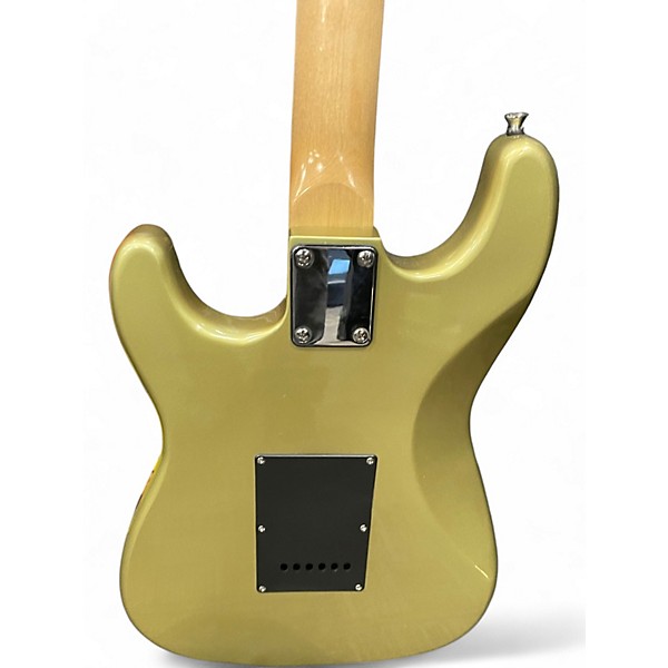 Used Leo Jaymz STRAT OLIVE GREEN SPARKLE Solid Body Electric Guitar