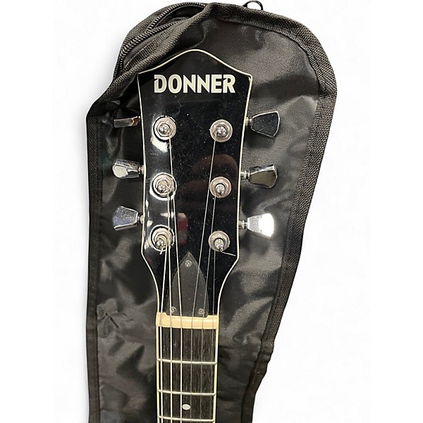 Used Donner DST 100 Black Solid Body Electric Guitar