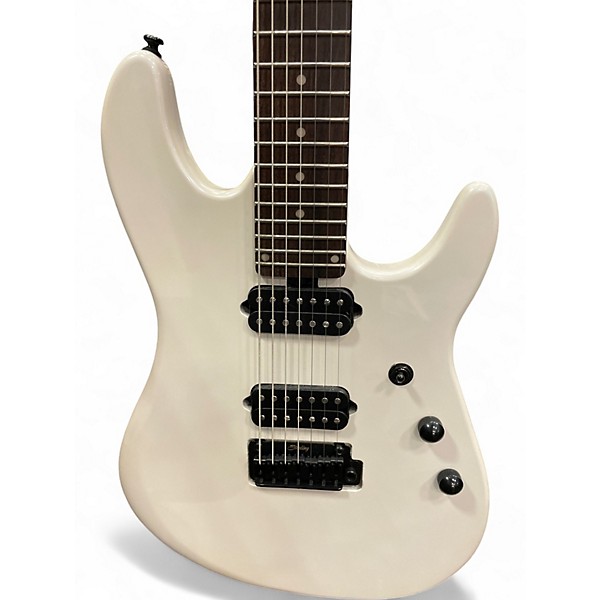 Used Sterling by Music Man Jason Richardson Cutlass 7-String White Solid Body Electric Guitar