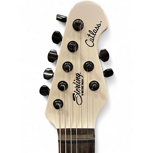Used Sterling by Music Man Jason Richardson Cutlass 7-String White Solid Body Electric Guitar
