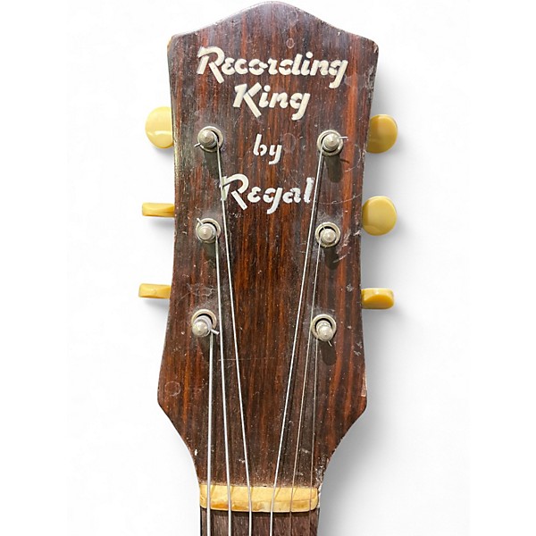 Vintage 1940s Recording King by Regal Natural Acoustic Electric Guitar