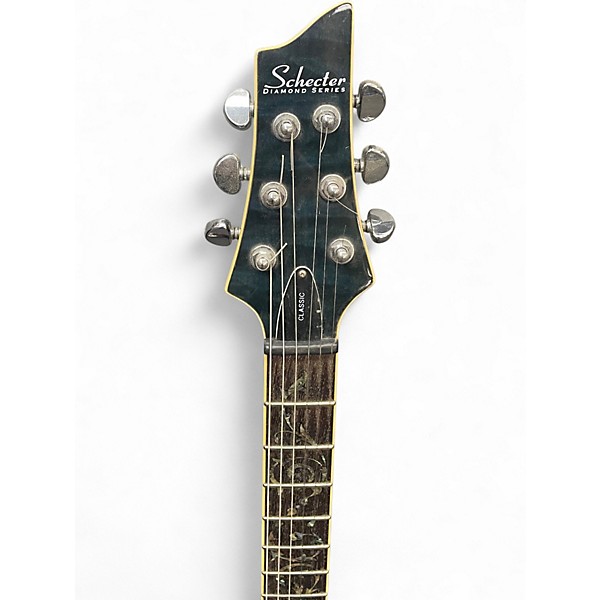 Used Schecter Guitar Research C1 Classic TRANS BLACK QUILT Solid Body Electric Guitar