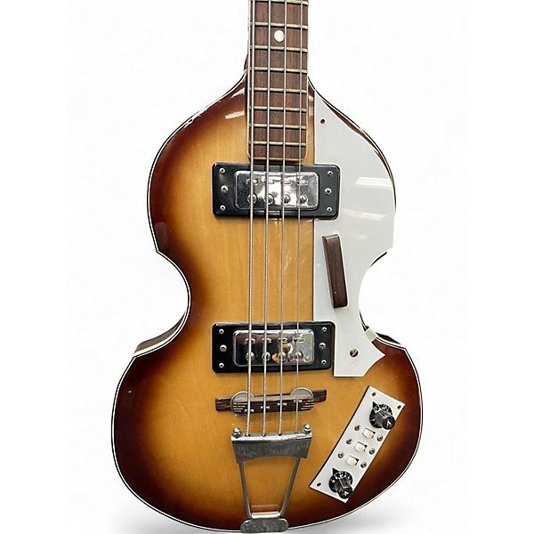 Used Mansfield VIOLIN BASS 2 Tone Sunburst Electric Bass Guitar