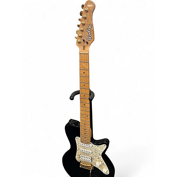 Vintage 1997 Godin SD24 Black and White Solid Body Electric Guitar