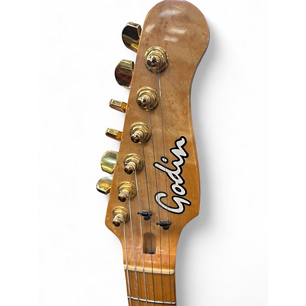 Vintage 1997 Godin SD24 Black and White Solid Body Electric Guitar