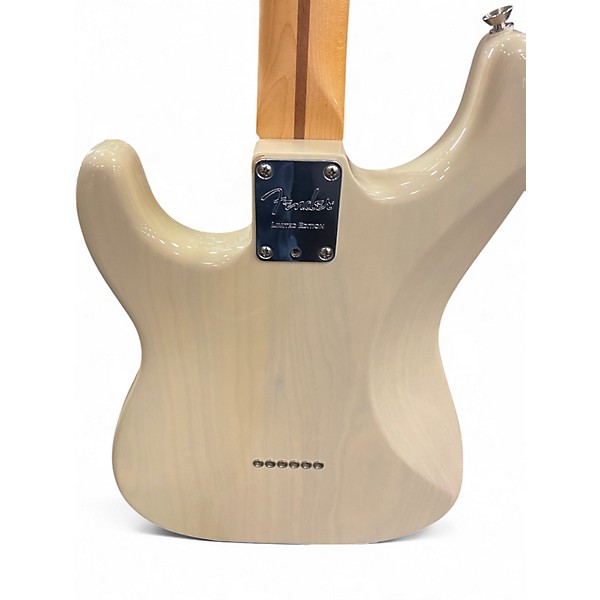 Used 2018 Fender Parralel Universe Whiteguard Stratocaster Vintage Blonde Solid Body Electric Guitar