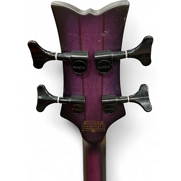 Used Schecter Guitar Research STUDIO 4 PURPLE Electric Bass Guitar
