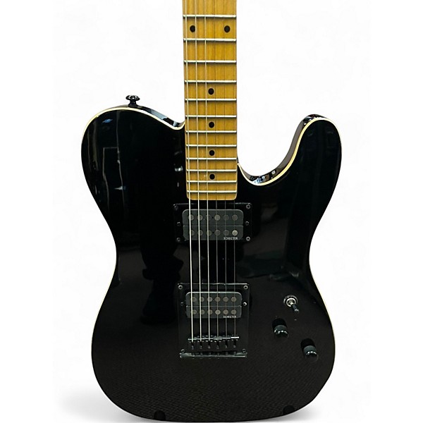 Used Schecter Guitar Research PT Standard Black Solid Body Electric Guitar
