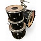 Vintage 1977 Slingerland 4 Piece Rock Outfit Black Drum Kit