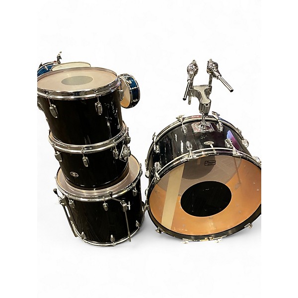 Vintage 1977 Slingerland 4 Piece Rock Outfit Black Drum Kit