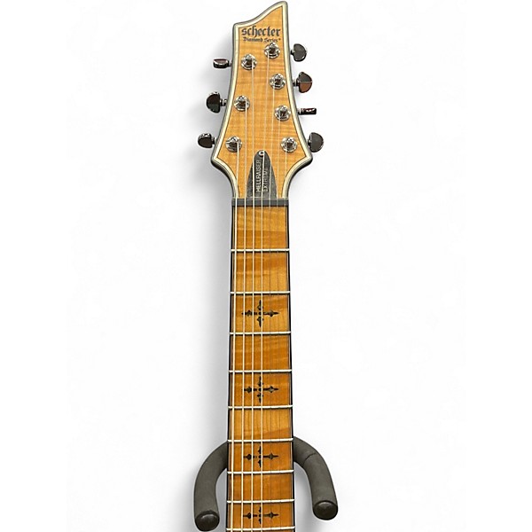 Used Schecter Guitar Research Hellraiser Extreme C-7 E Crimson Red Burst Satin Solid Body Electric Guitar