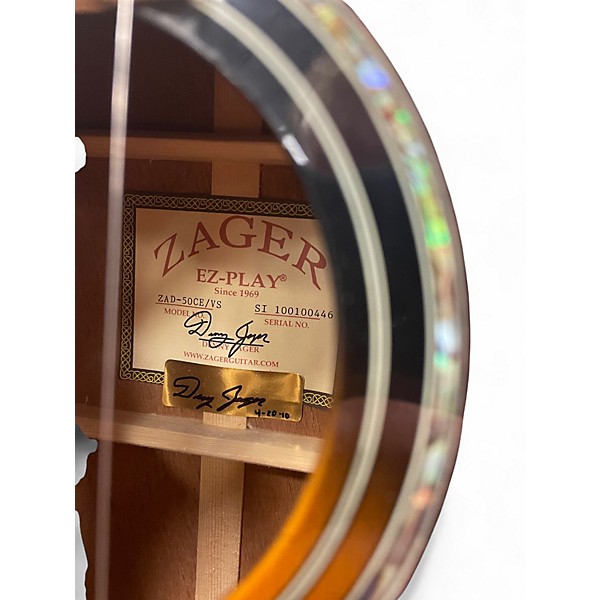 Used Zager ZAD-50CE/VS 2 Tone Sunburst Acoustic Electric Guitar