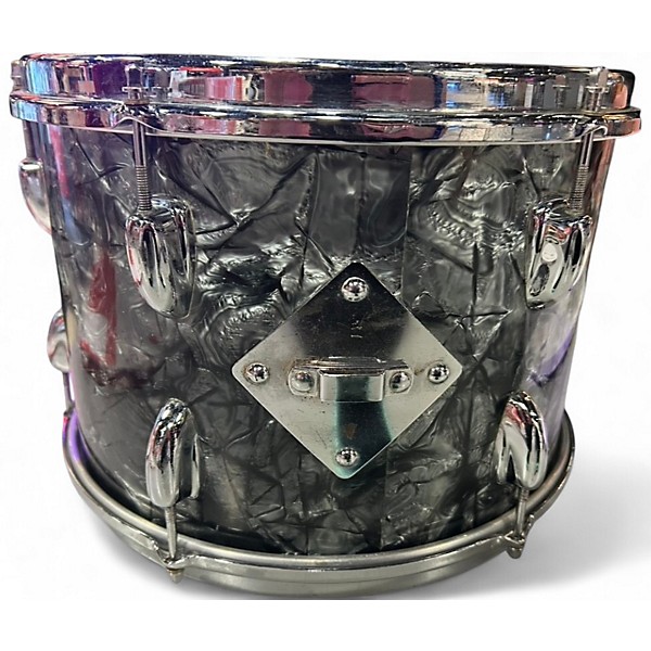 Vintage 1965 Slingerland 3 Piece Modern Jazz Black Diamond Pearl Drum Kit