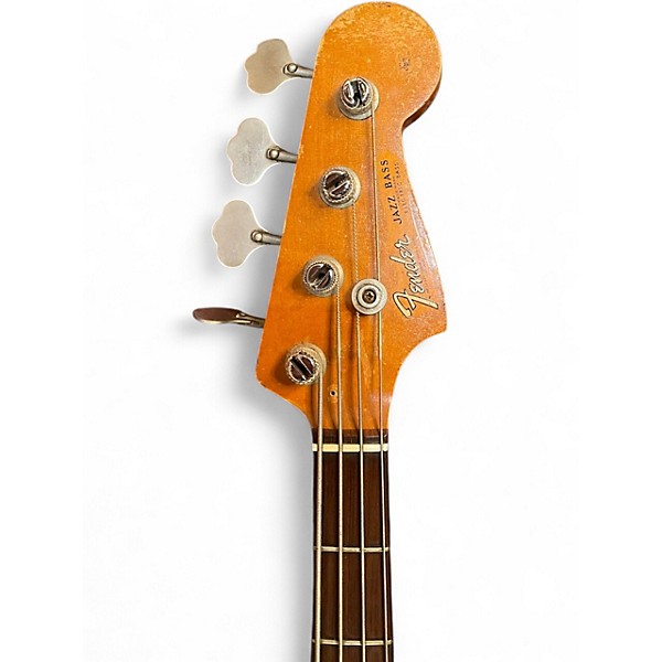 Vintage 1965 Fender Jazz Bass 3 Color Sunburst Electric Bass Guitar