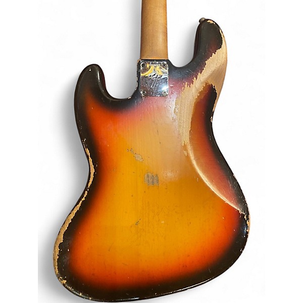 Vintage 1965 Fender Jazz Bass 3 Color Sunburst Electric Bass Guitar