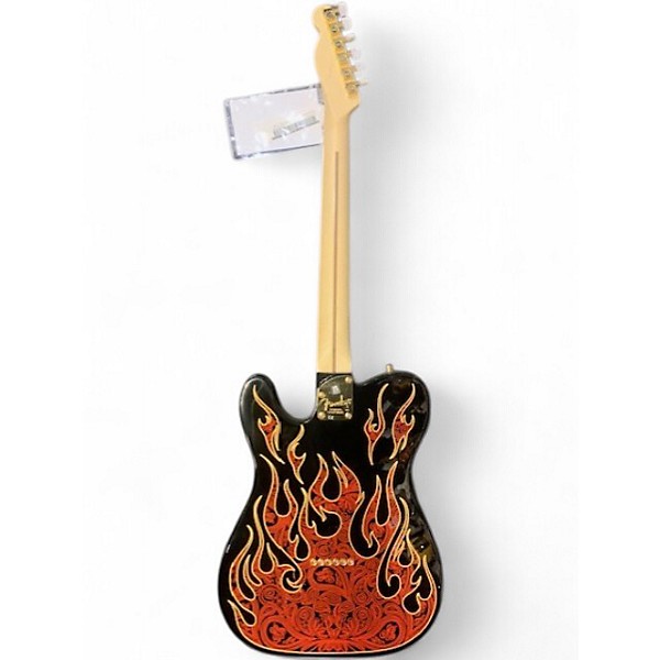 Used Fender Artist Series James Burton Telecaster RED FLAMES Solid Body Electric Guitar