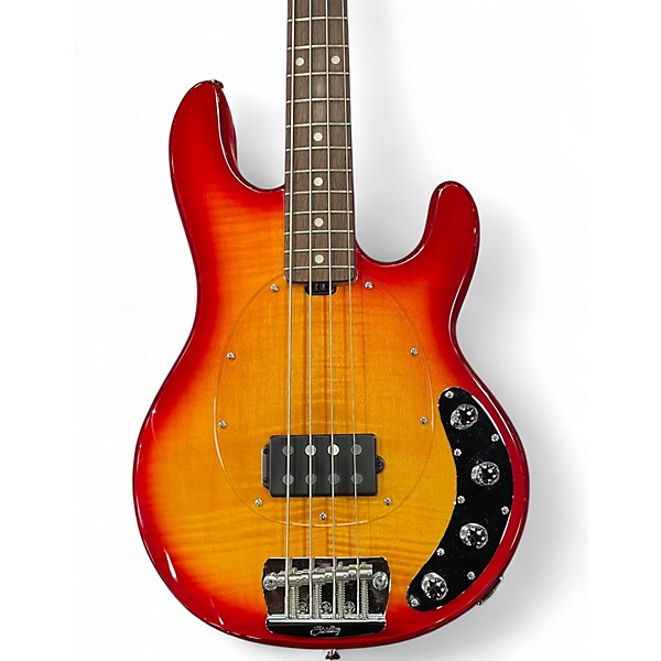 Used Sterling by Music Man Ray34 flame maple Electric Bass Guitar