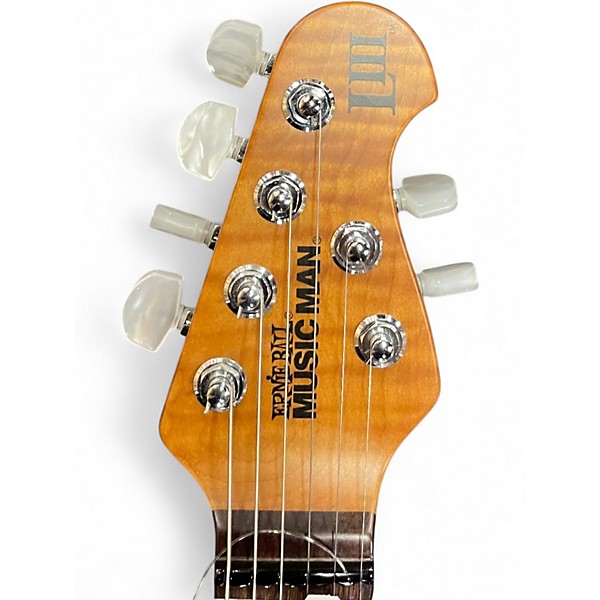 Used Ernie Ball Music Man Luke III Metallic Gray Solid Body Electric Guitar