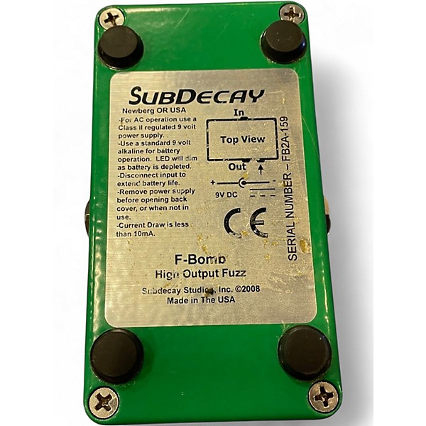 Used Subdecay FBOMB Effect Pedal