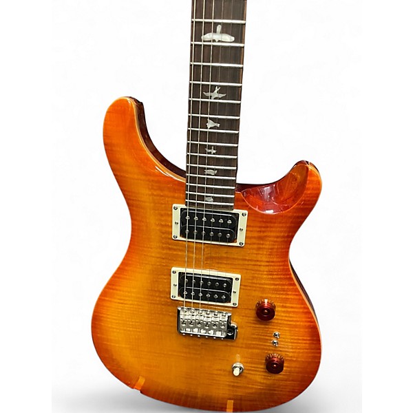 Used PRS SE Custom 24 Orange Solid Body Electric Guitar