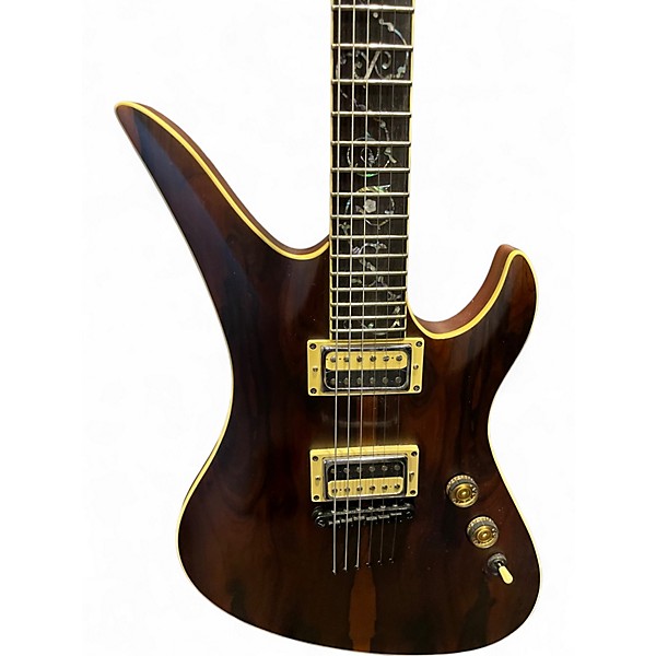 Used Schecter Guitar Research Avenger EXOTIC Mahogany Solid Body Electric Guitar