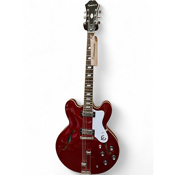 Used Epiphone Riviera Sparkling Burgundy Hollow Body Electric Guitar